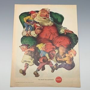 Look Magazine December 1960 Coca Cola ad with Santa Claus